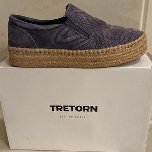 Tretorn deep sea blue suede. Excellent condition.